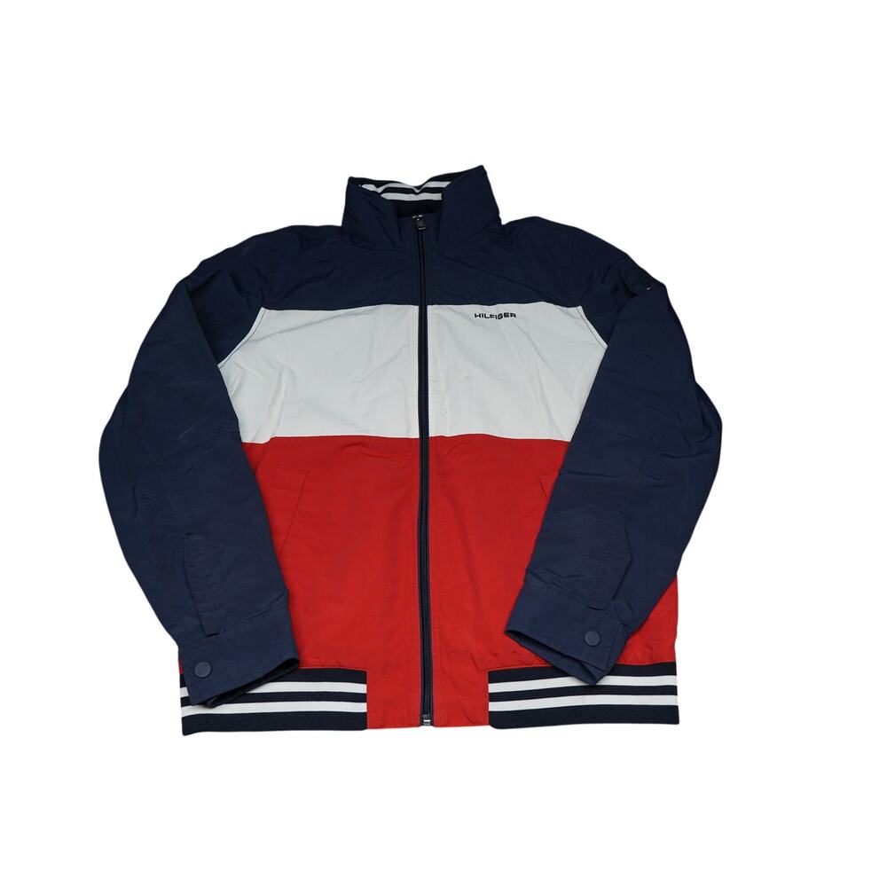 Tommy Hilfiger Mens Color Block Windbreaker Bomber Jacket Size M NO HOOD